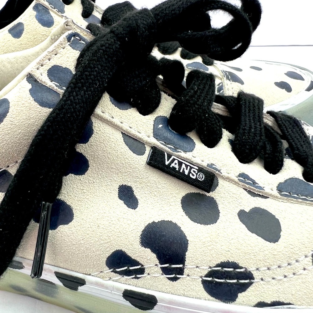 VANS OLD SKOOL NS VLT LX DALMATION, UPPER LEATHER, CRAM & BLACK, M 7.5, W 8.5 - Picture 13 of 17